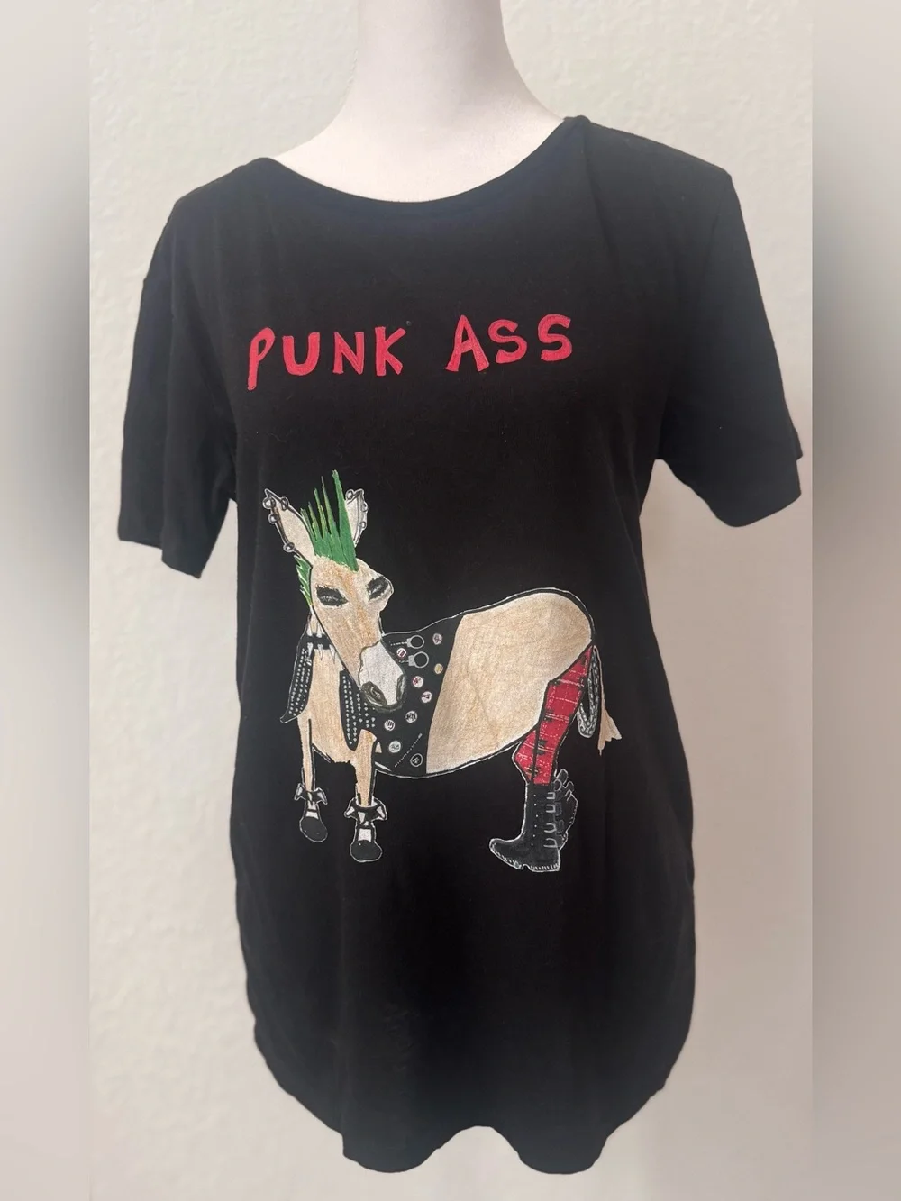 Unfortunate Portrait Graphic print Punk Ass womens T-shirt *Original artwork